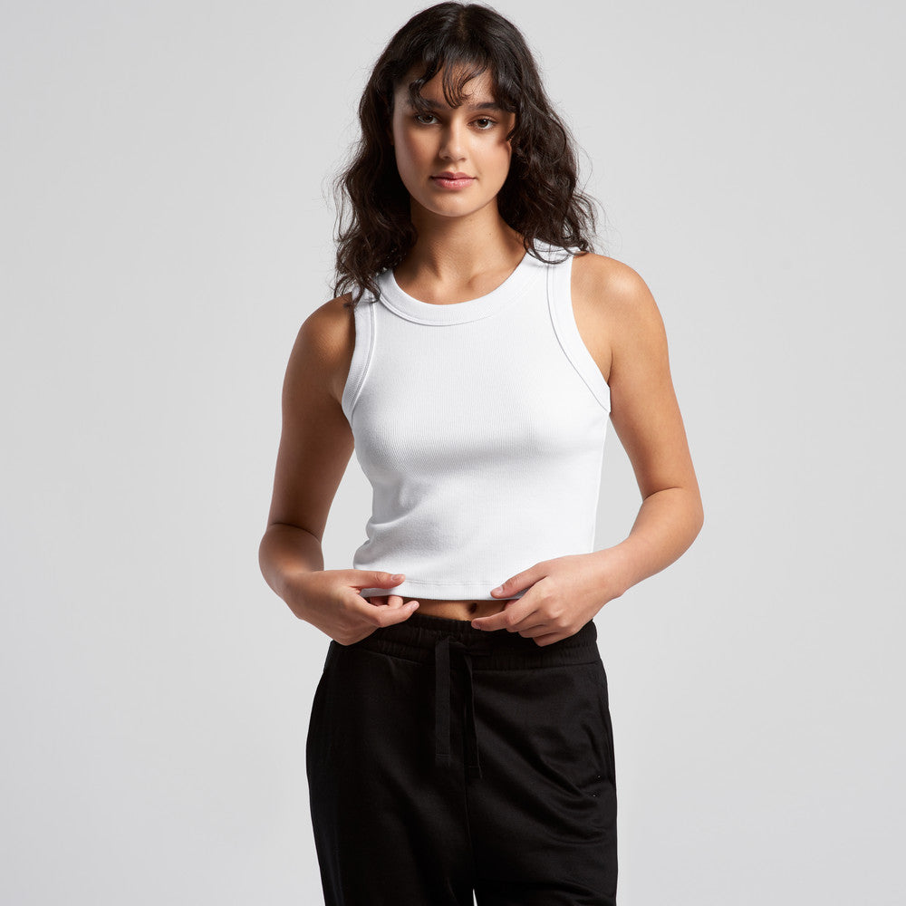 Wo's Organic Rib Crop Tank 4064G - Blythé Apparels