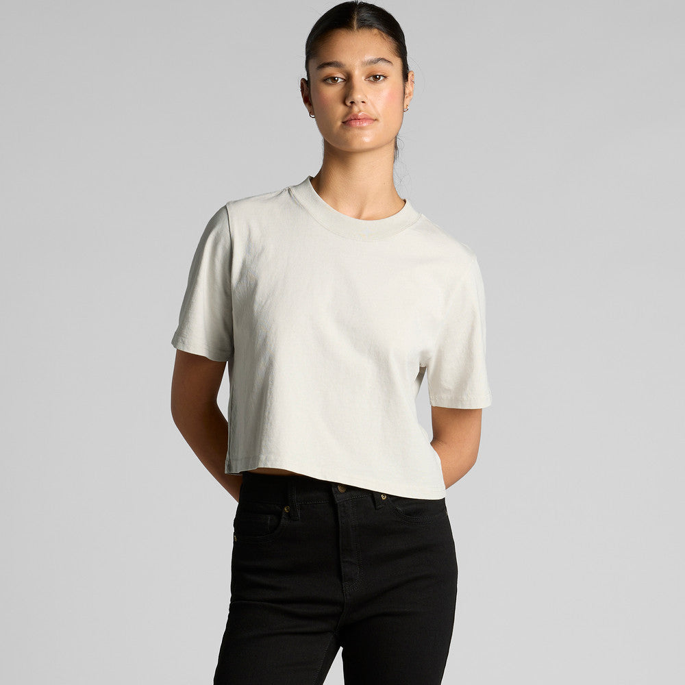 Wo's Heavy Faded Crop Tee 4089 - Blythé Apparels